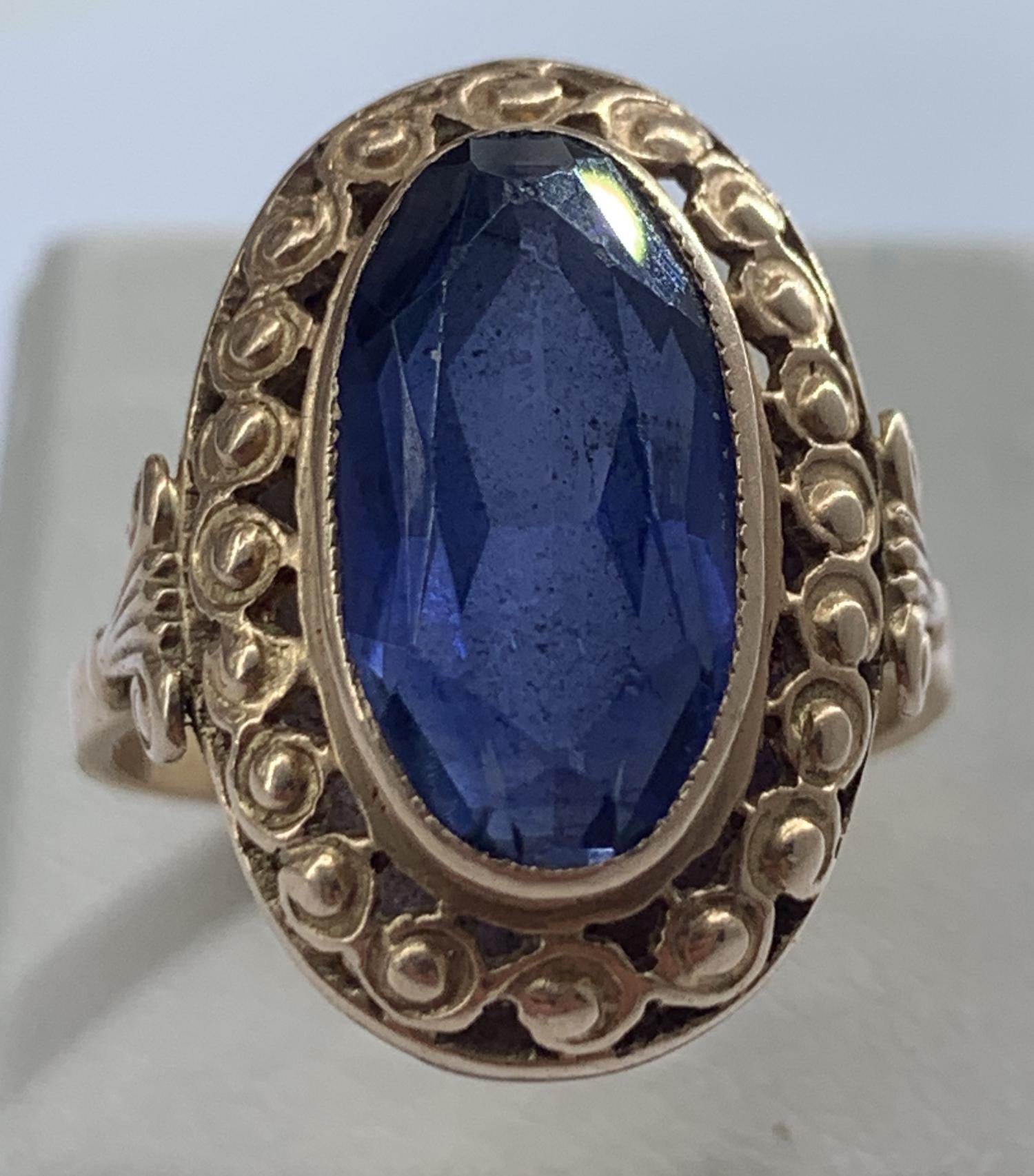 Перстень из красного золота с аметистом (33779605)  0
