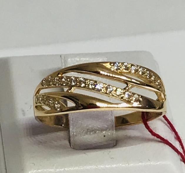 Кольцо из красного золота с цирконием (30838043) 0