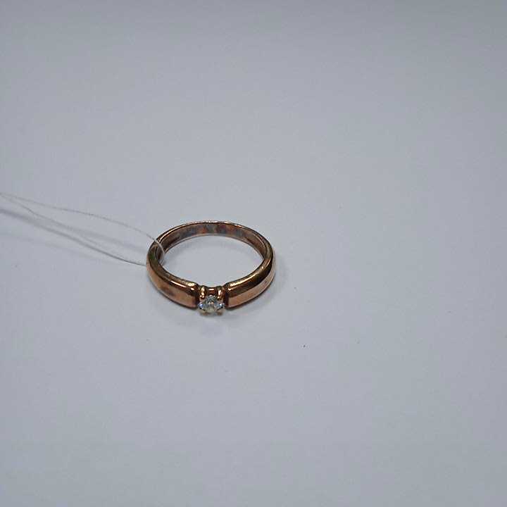 Кольцо из красного золота с бриллиантом (-ми) (27416772) 10