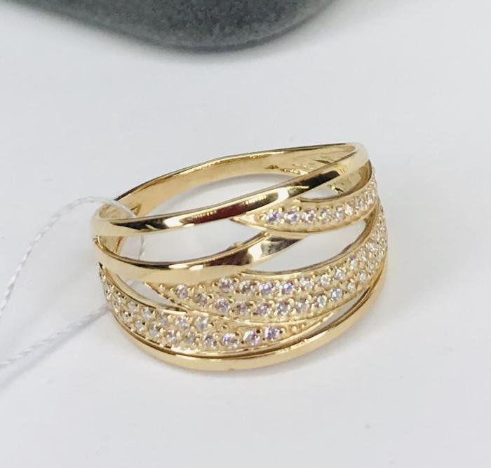 Кольцо из красного золота с цирконием (33783577)  1
