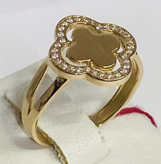 Кольцо из красного золота с цирконием (30500941) 0