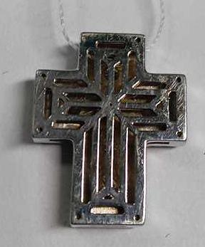 Підвіс-хрест із білого золота з діамантом (-ми) (27416584)  1