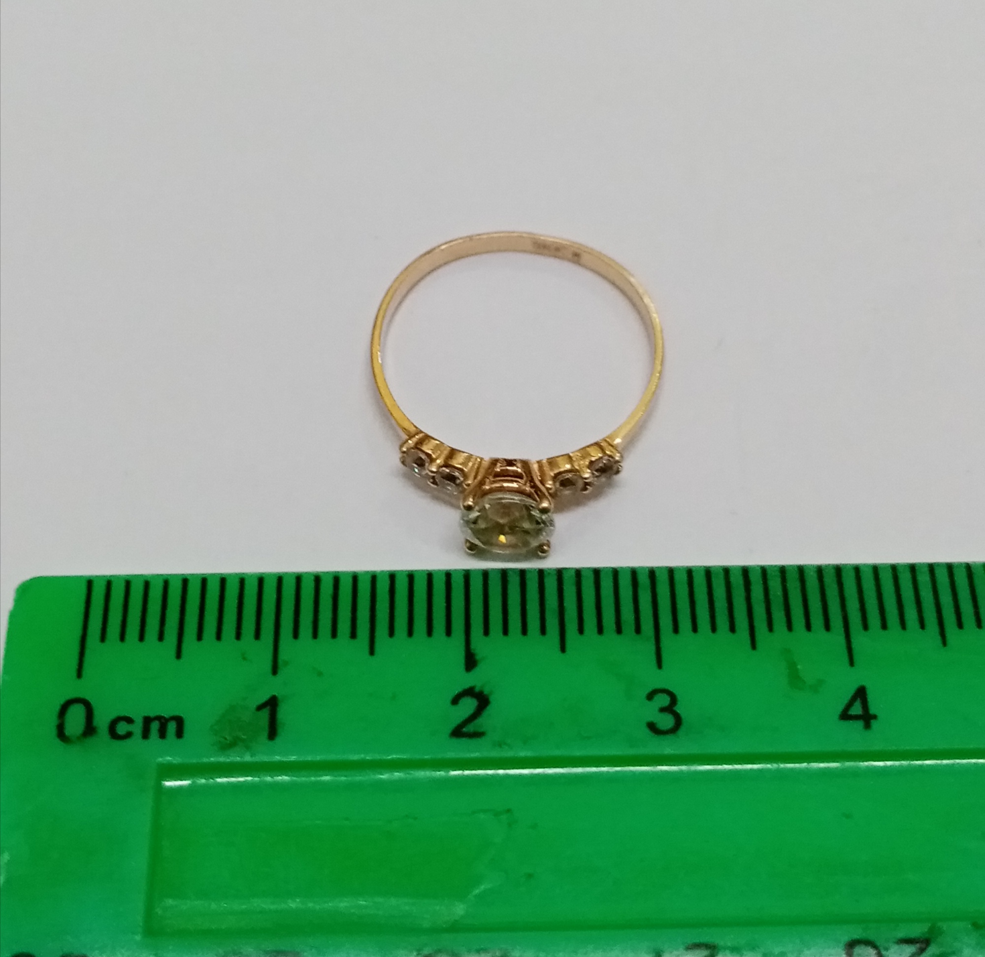 Кольцо из красного золота с цирконием (33321513) 2