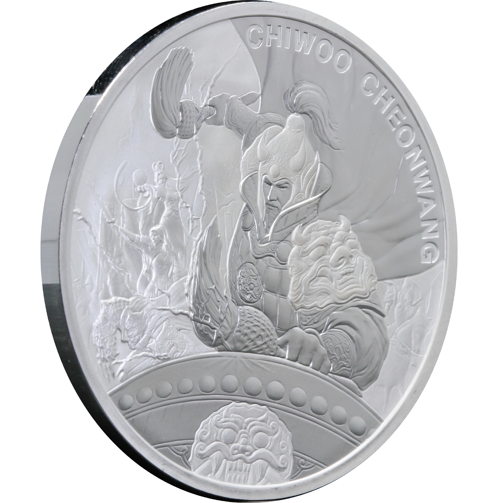 Серебряная монета 1oz Воин Chiwoo Cheonwang 1 клай 2021 Корея (29128327) 3