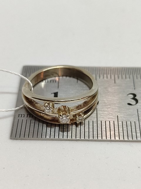 Кольцо из красного золота с бриллиантом (-ми) (27417743) 4