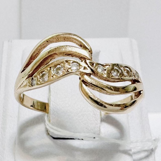 Кольцо из красного золота с цирконием (33831179) 0