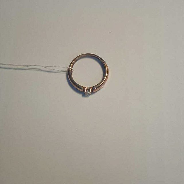 Кольцо из красного золота с бриллиантом (-ми) (27416772) 2