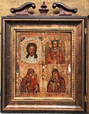 картинка Икона старообрядческая «Четырехчасовая» (четыре иконы в одной) кон. ХVIII – нач. XIX века (31259057) 