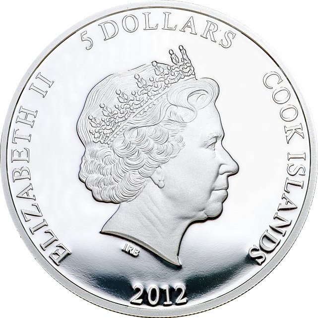 Срібна монета 1oz Союзмультфільм Пригоди Буратіно 5 доларів 2012 Острови Кука (кольорова) (32545599) 3