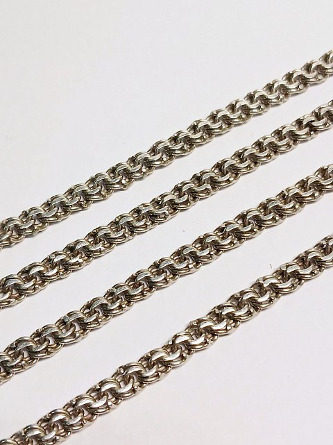 Срібний ланцюг із плетінням Бісмарк (32796047) 1