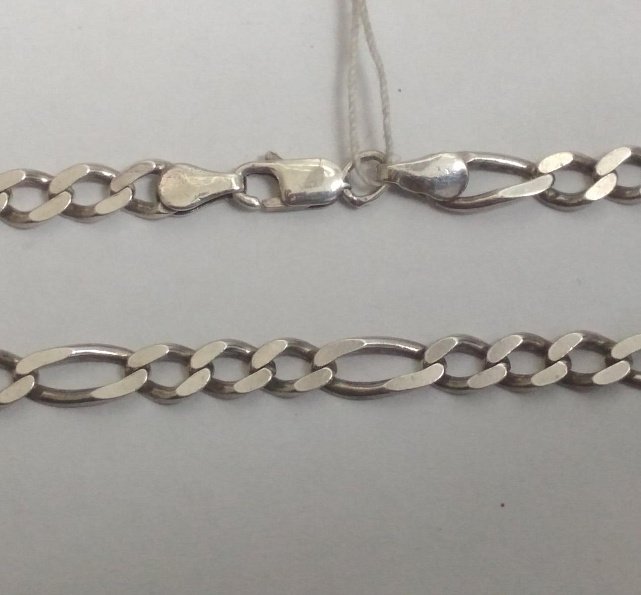 Серебряная цепь с плетением Картье (30555492) 0