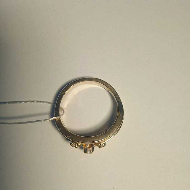 Кольцо из красного золота с бриллиантом (-ми) (27417743) 2