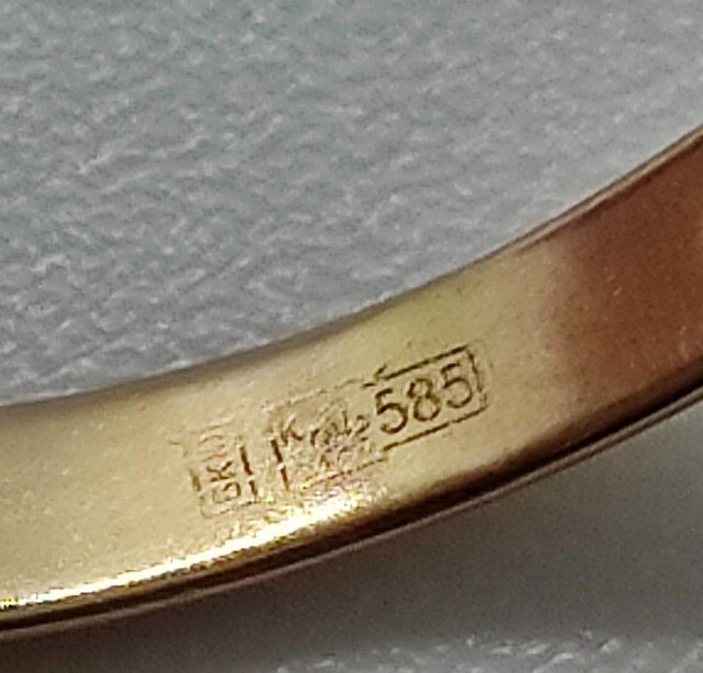Кольцо из красного и белого золота с топазом и цирконием (33726347) 4