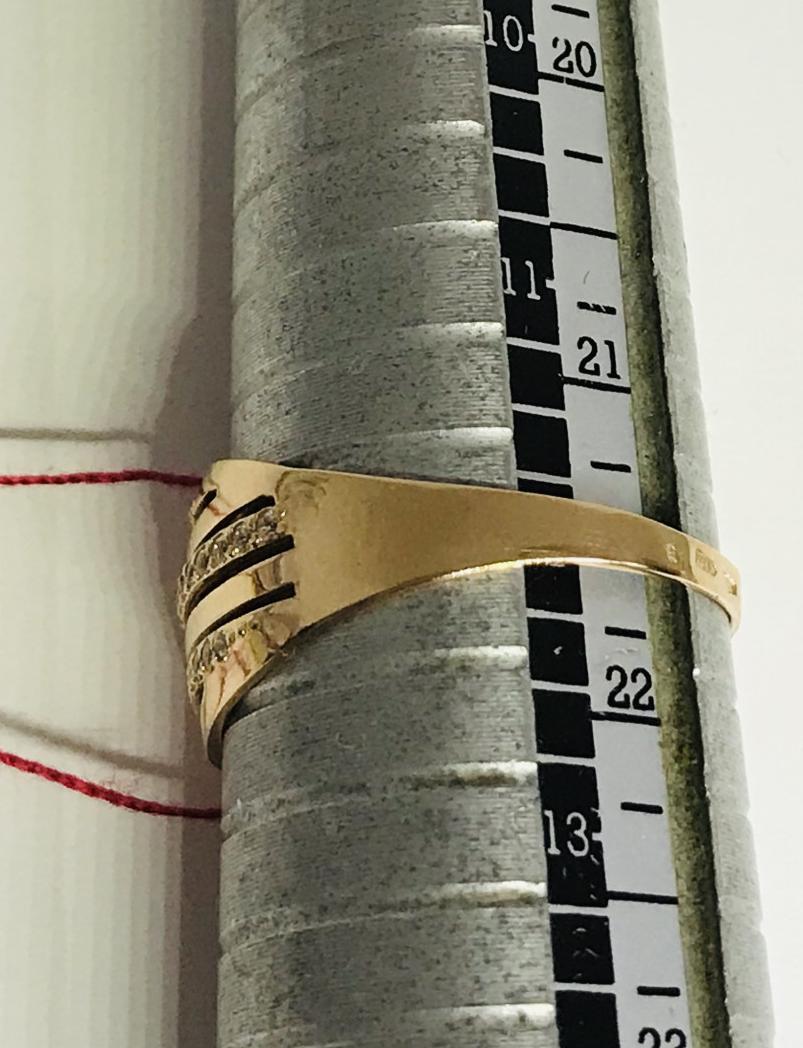 Кольцо из красного золота с цирконием (30899522) 3