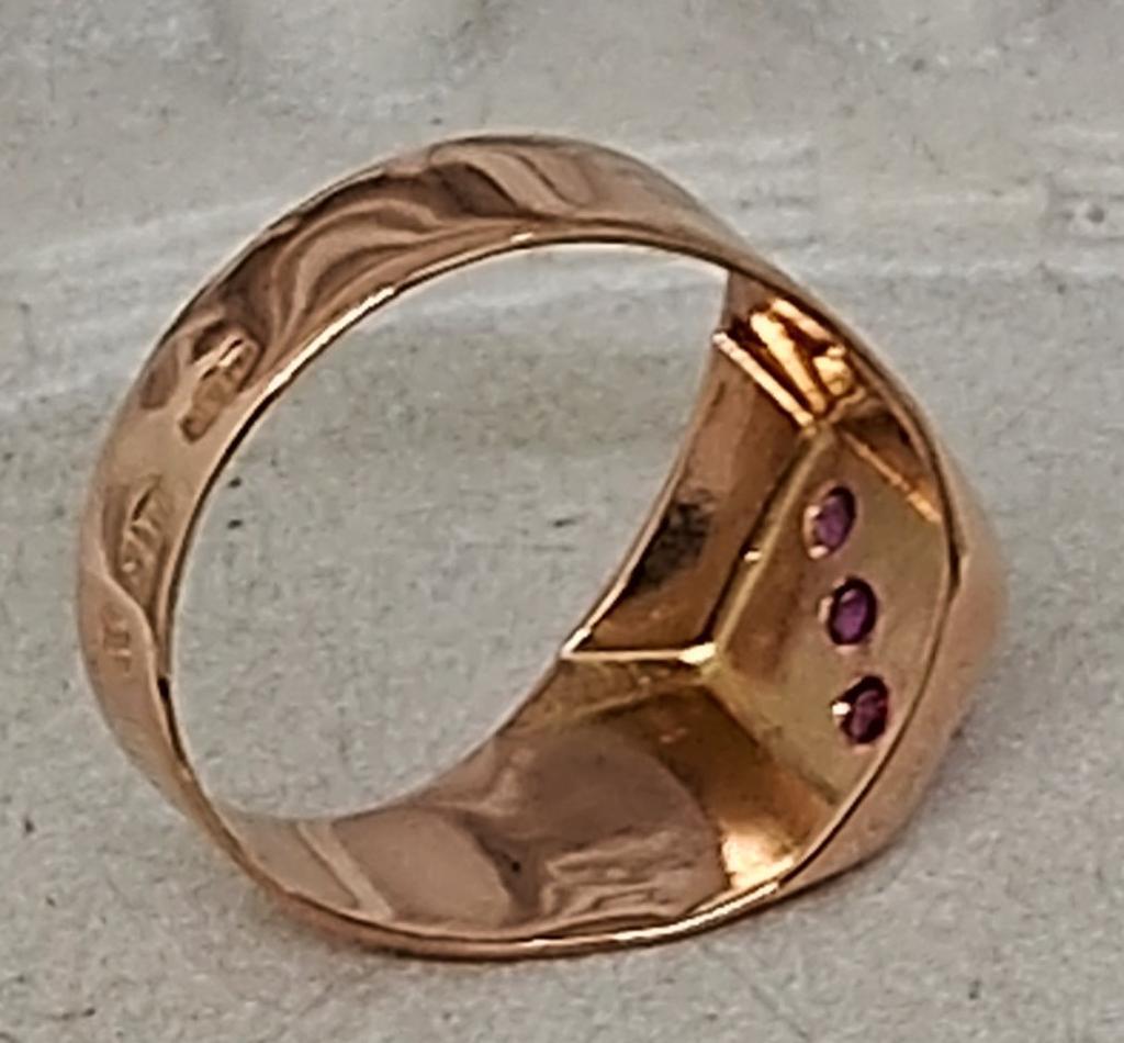 Перстень із червоного золота з корундом (33743069) 4
