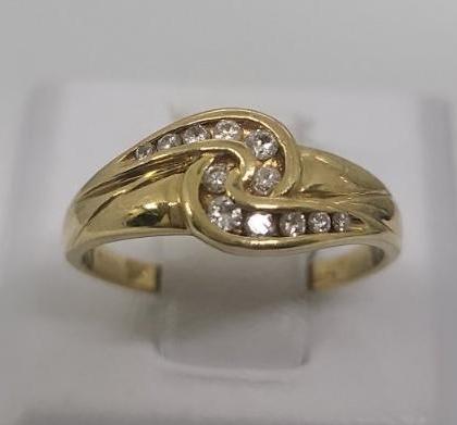 Кольцо из желтого золота с бриллиантом (-ми) (33752835)  0
