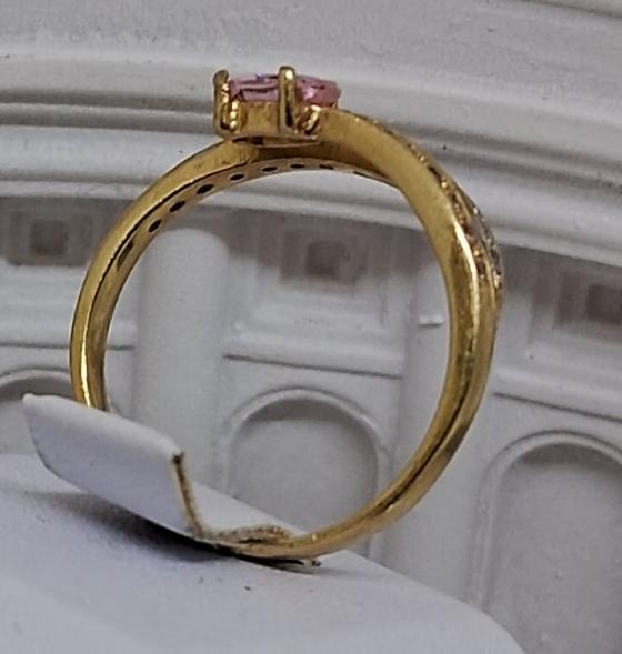 Кольцо из желтого и белого золота с цирконием (32528919) 2