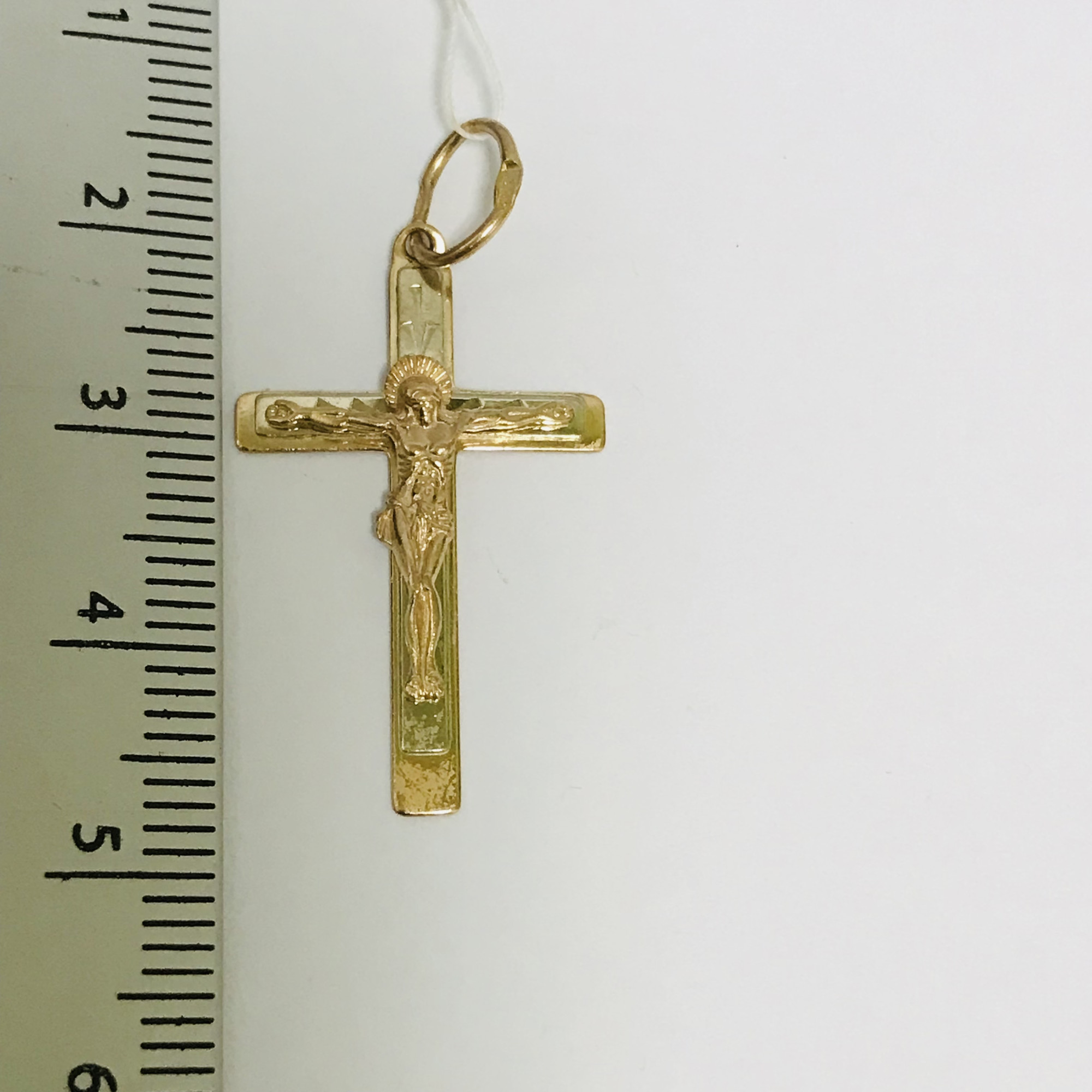 Підвіс-хрест з червоного та білого золота (31458508) 4