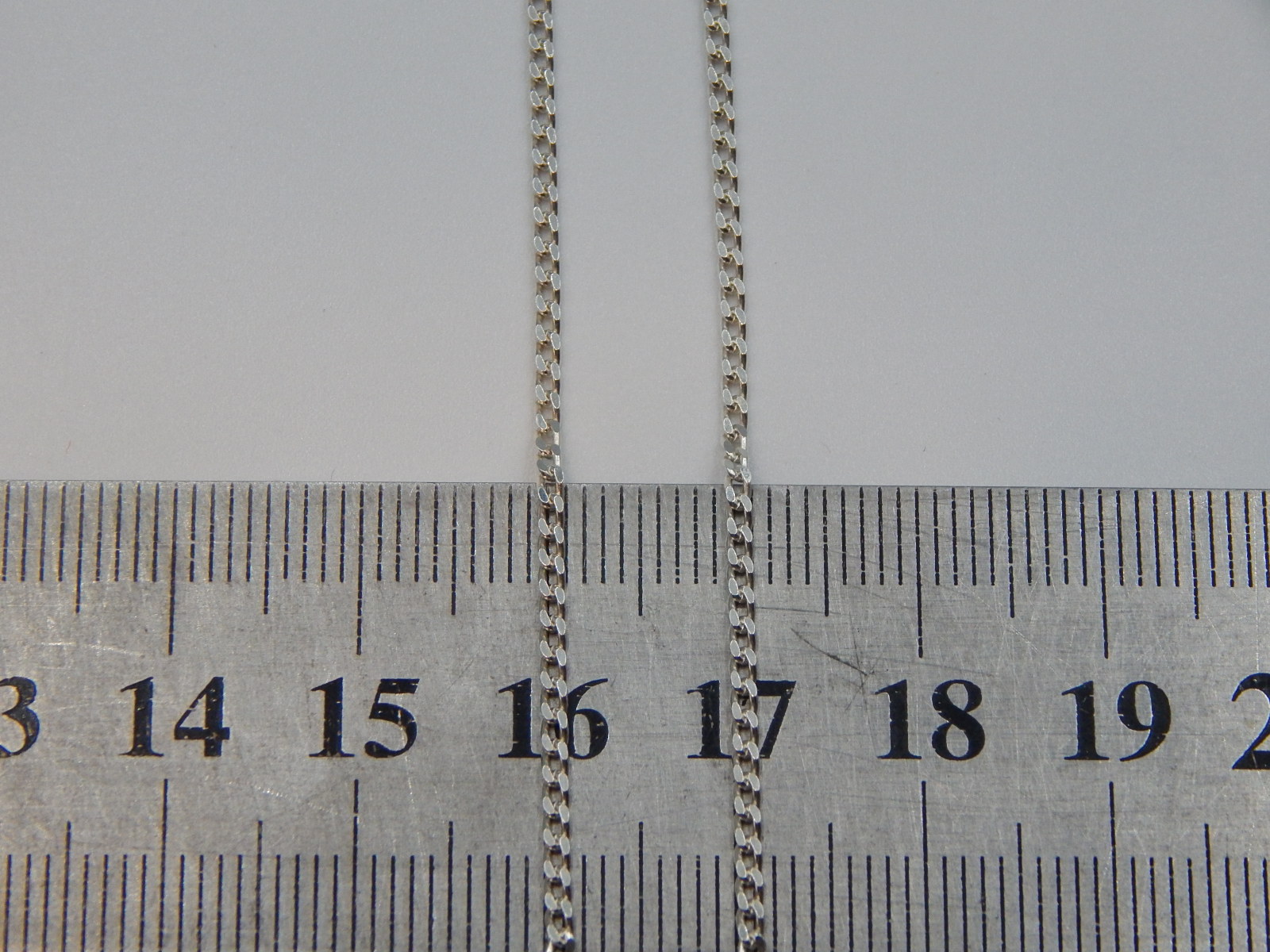 Серебряная цепь с плетением панцирное (32546609) 2