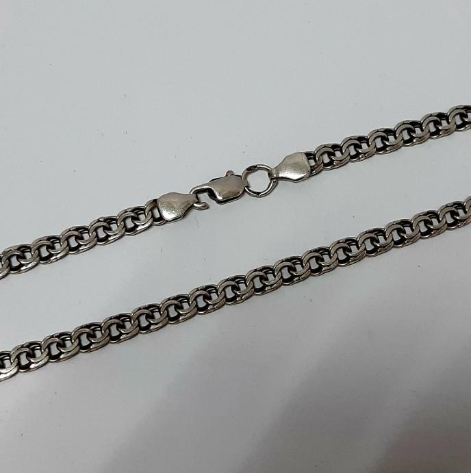 Серебряная цепь с плетением Бисмарк (33647473) 0