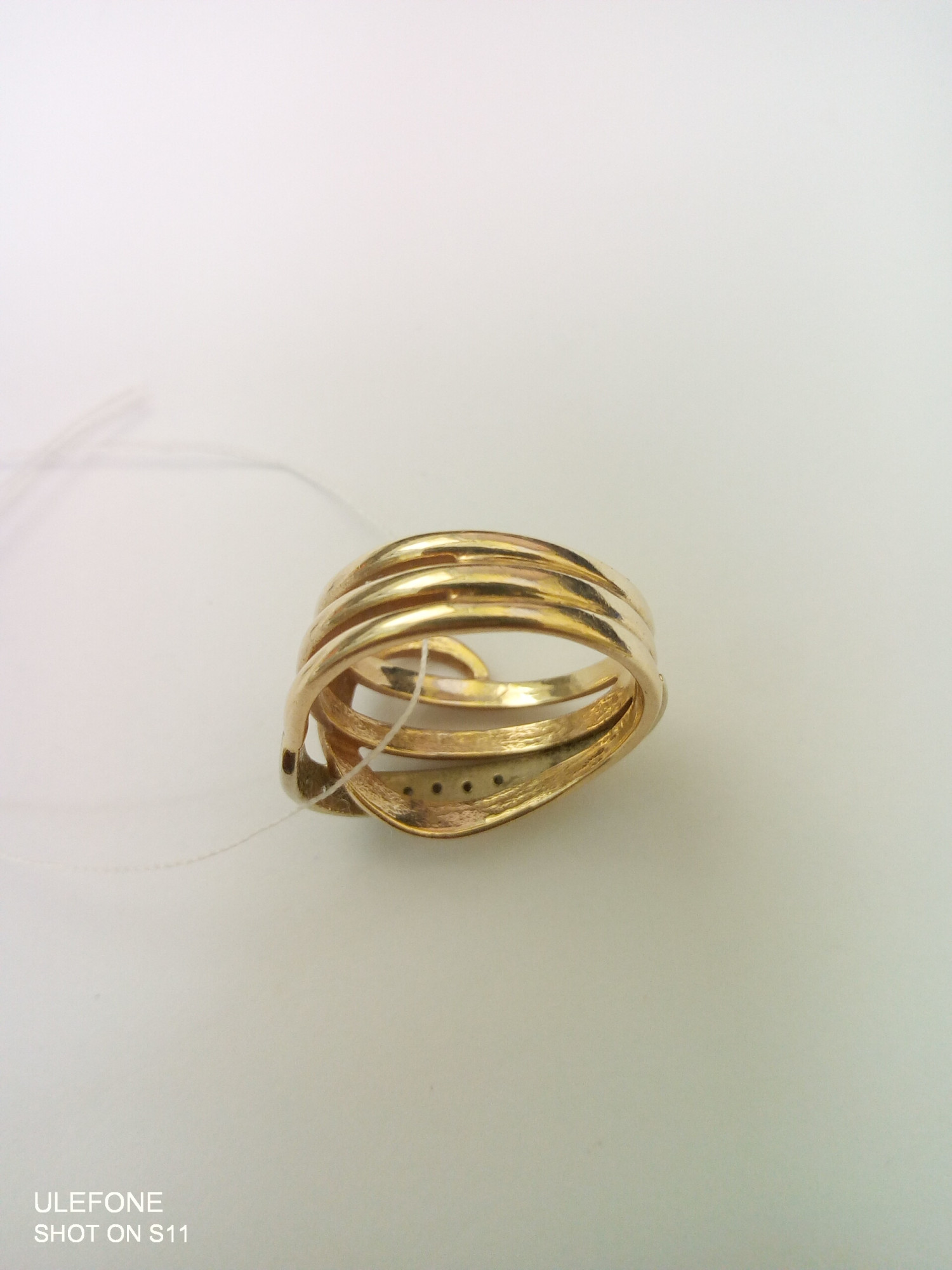 Кольцо из красного и белого золота с цирконием (31778568)  4