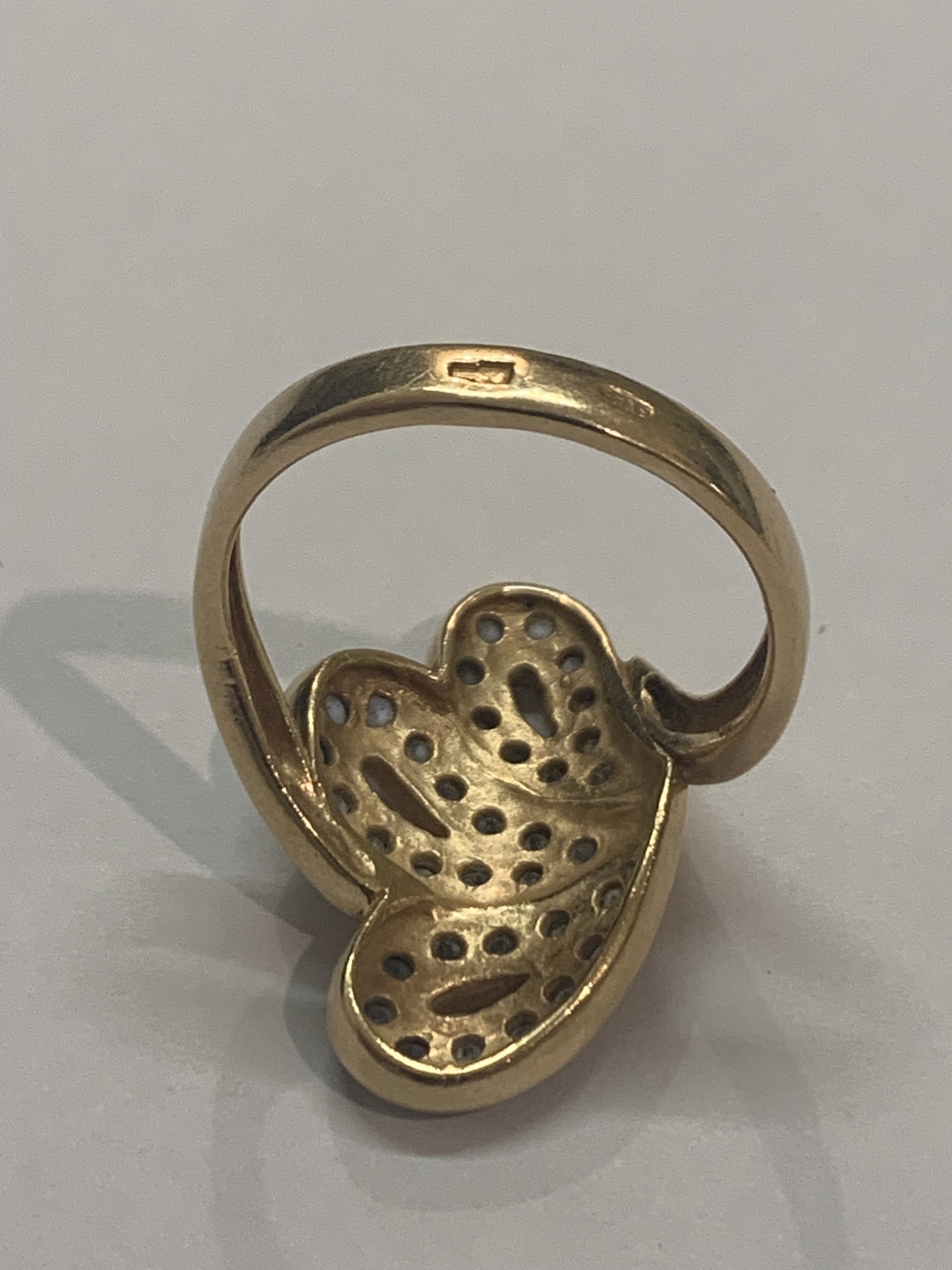 Кольцо из красного золота с цирконием (32248557) 4