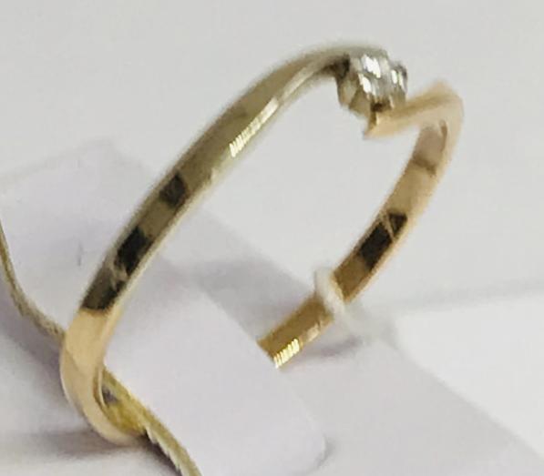 Кольцо из красного и белого золота с цирконием (28995131) 1