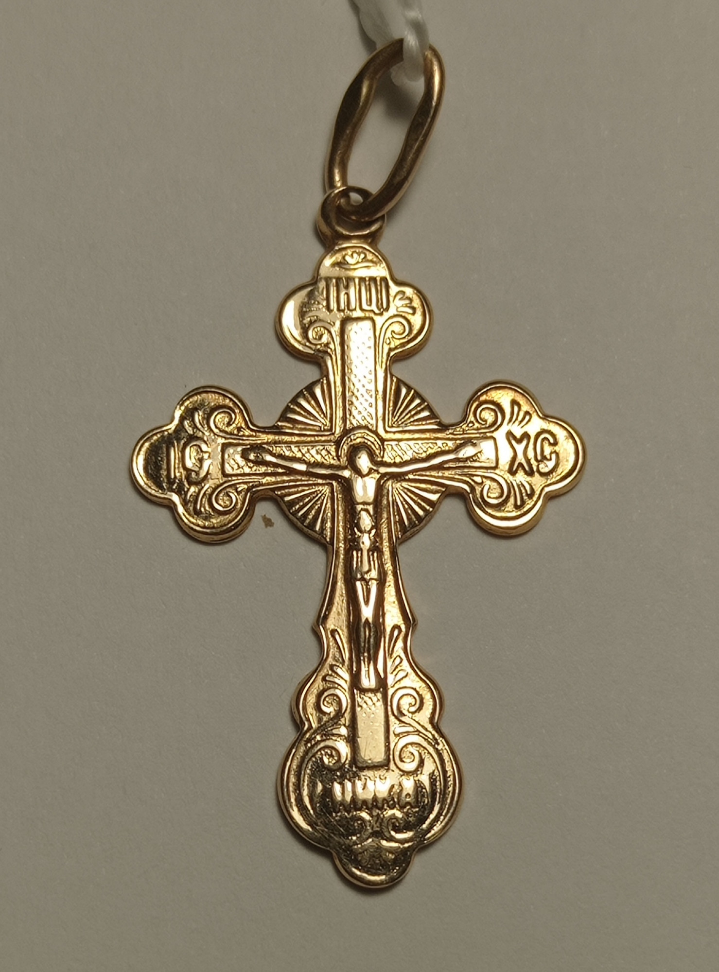 Підвіс-хрест з червоного золота (33703742) 0