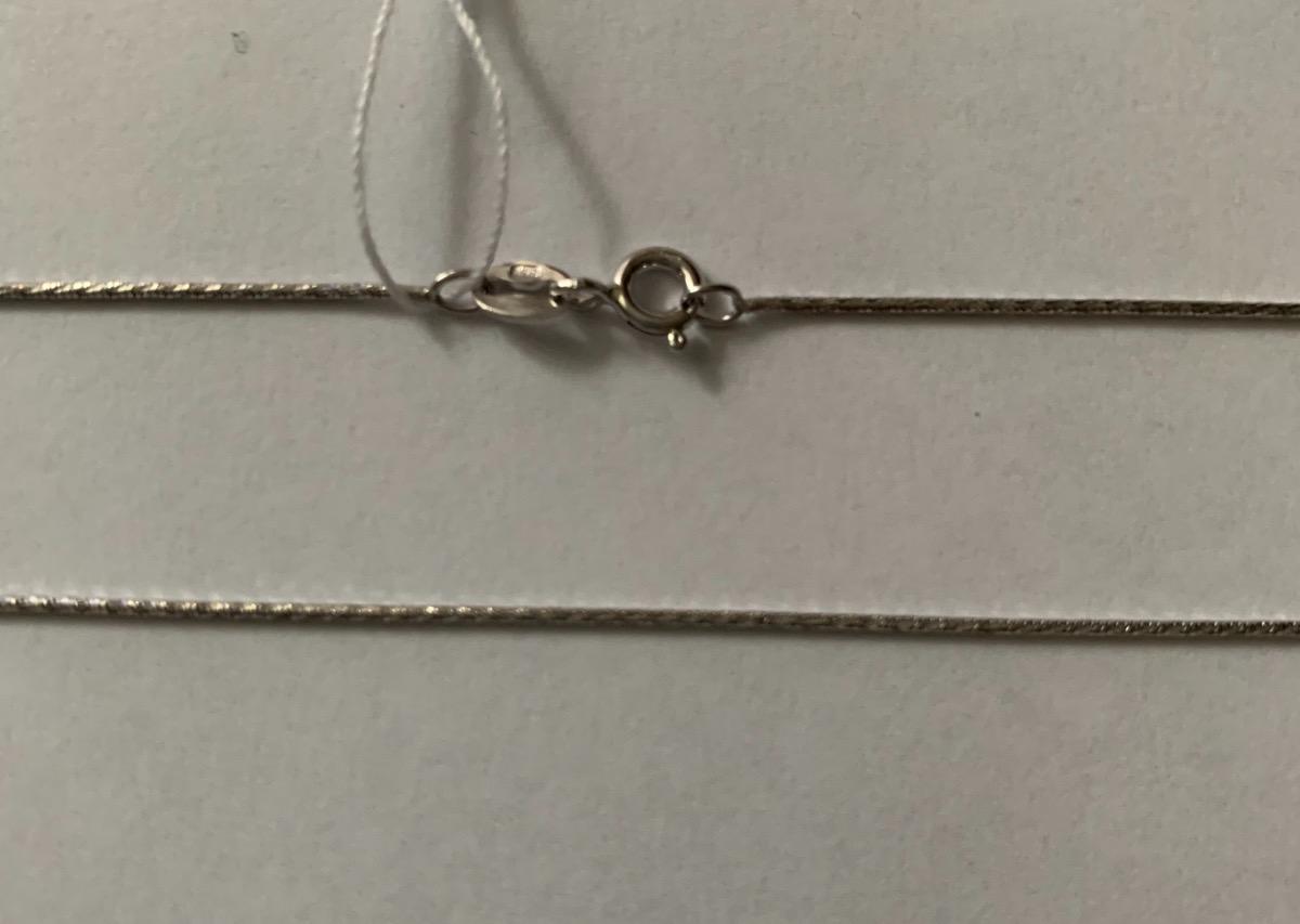 Серебряная цепь с плетением Снейк (30590819) 0