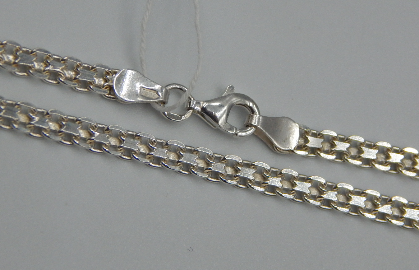 Серебряная цепь с плетением Фантазийное (32236467) 0