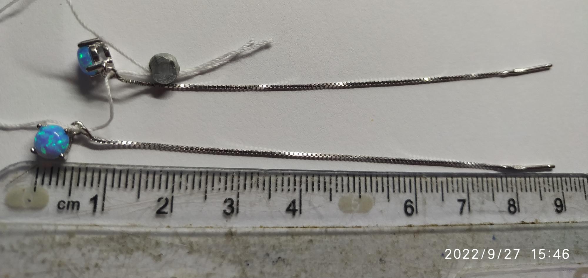 Серебряные серьги с цирконием (29096664) 2