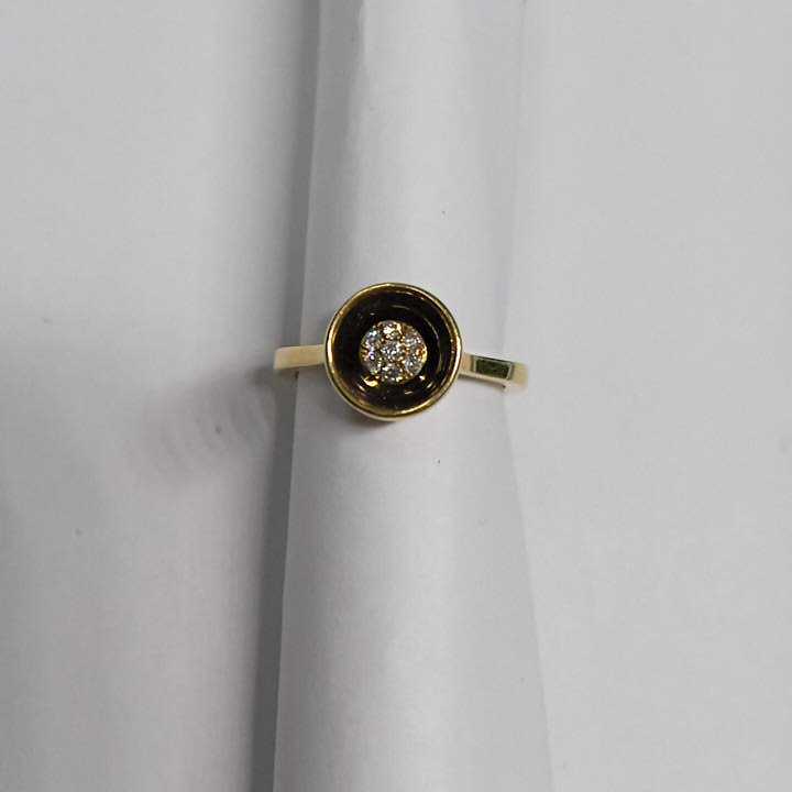 Кольцо из красного золота с бриллиантом (-ми) (27417488) 5