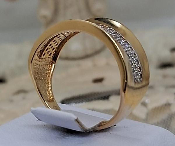 Кольцо из желтого золота с цирконием (32709109) 1