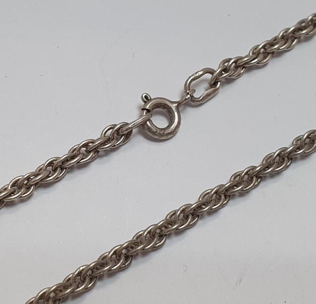 Серебряная цепь с плетением Кордовое (33453948) 0