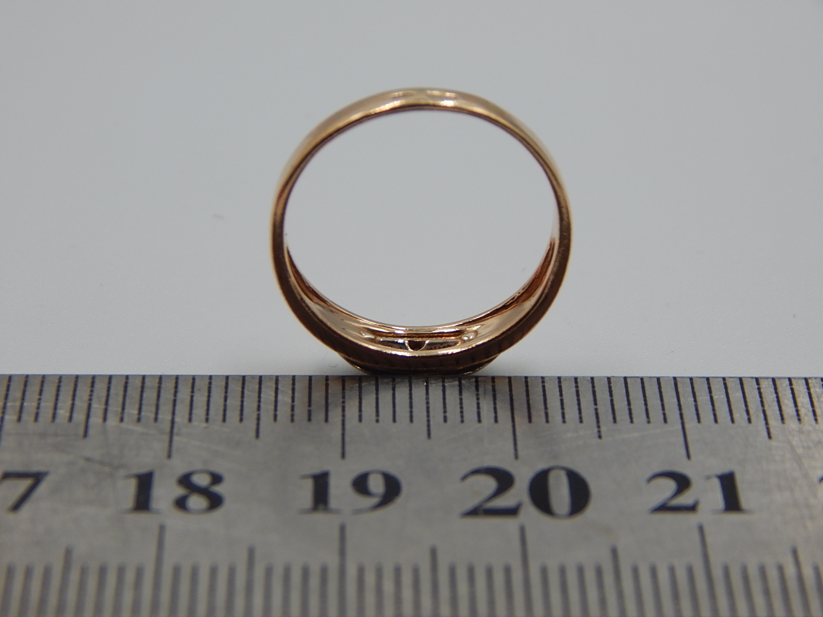 Кольцо из красного и белого золота с бриллиантом (-ми) (31645647) 3