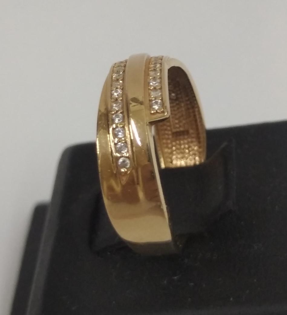 Кольцо из красного золота с цирконием (31986864)  2