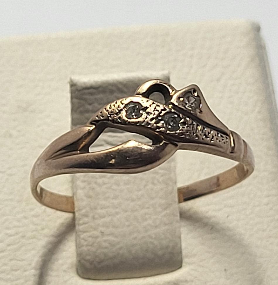 Кольцо из красного золота с цирконием (33066291) 0