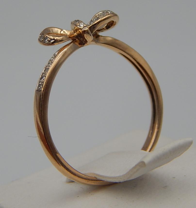 Кольцо из красного золота с бриллиантом (-ми) (30720552) 2