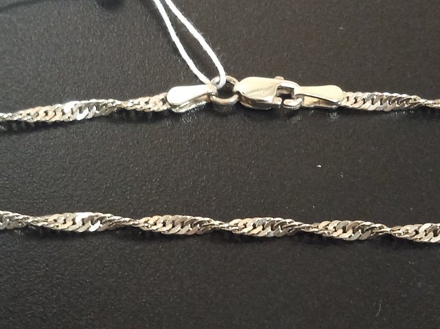 Серебряная цепь с плетением Сингапур (31932026) 0