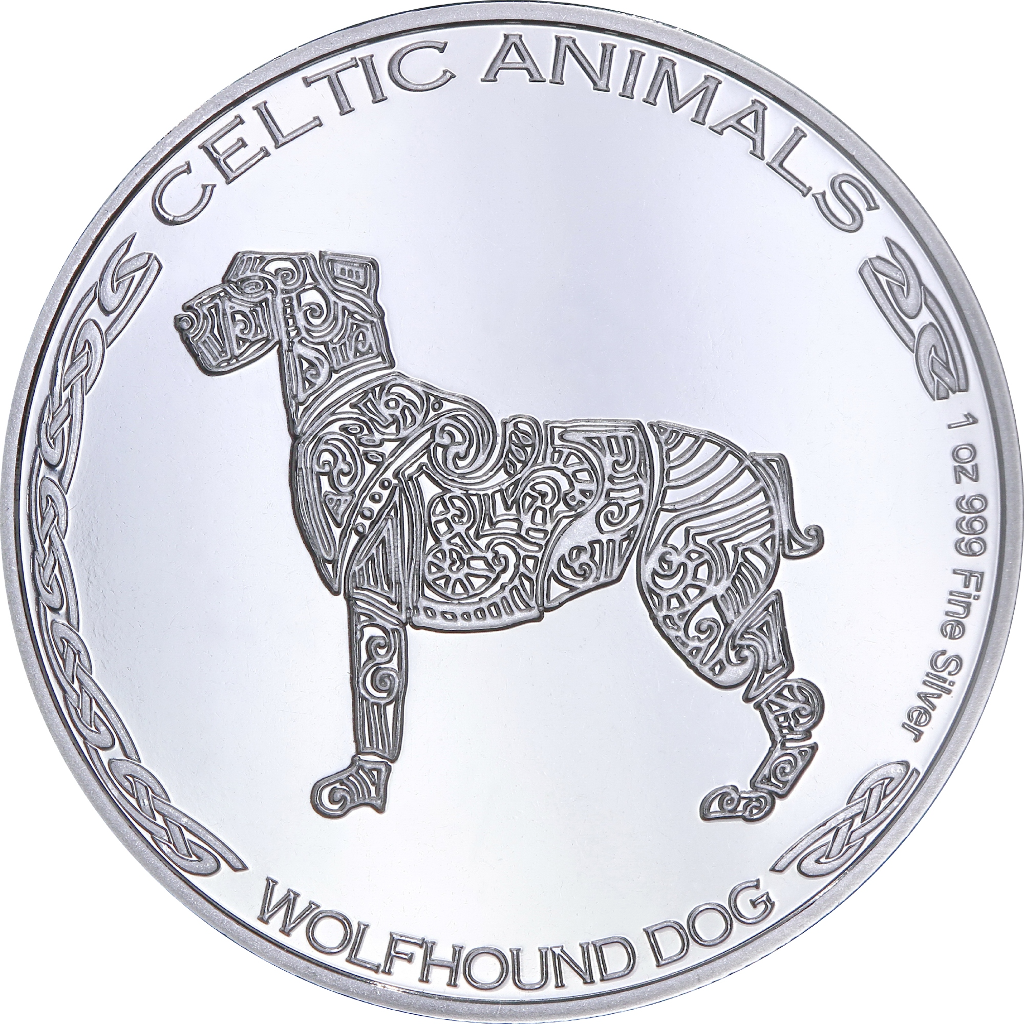 Серебряная монета 1oz Волкодав Кельтские животные 500 франков КФА 2022 Чад (29128364) 0