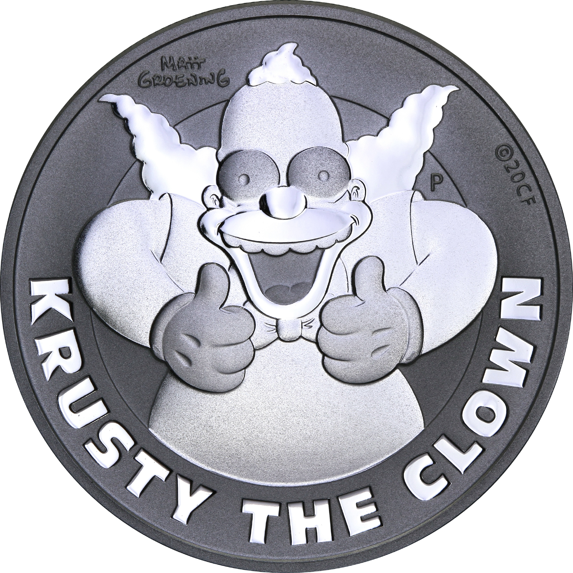 Серебряная монета 1oz Клоун Красти (серия Симпсоны) 1 доллар 2020 Тувалу (29127701) 0