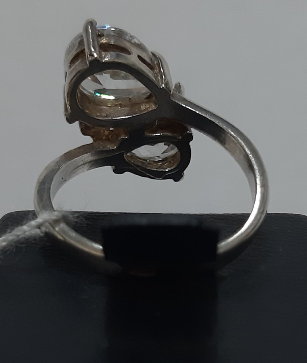 Серебряное кольцо с цирконием (30538418) 5