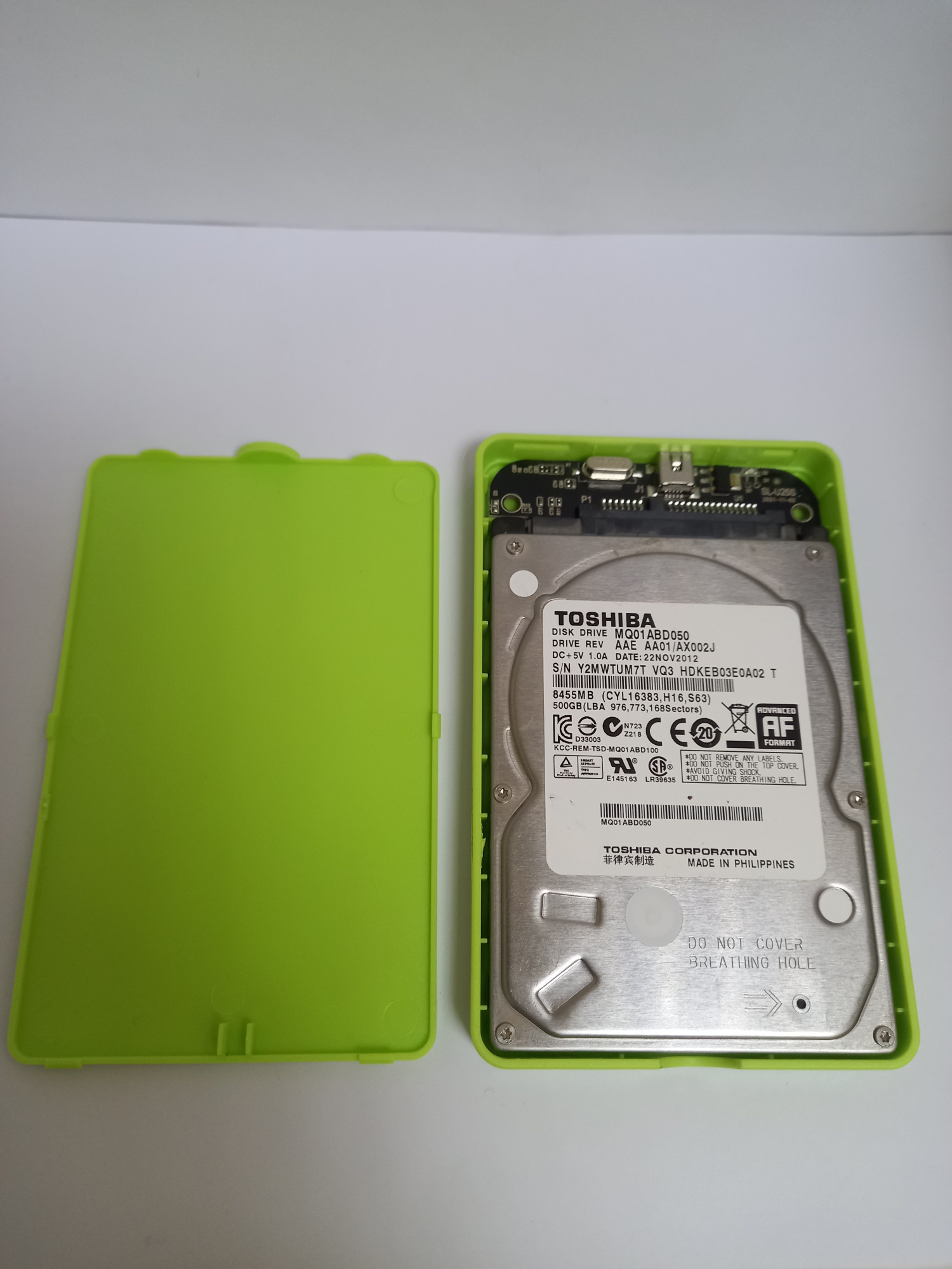 Зовнішня кишеня для диску Frime USB + HDD 500GB Toshiba MQ01ABD050 (33744563) 3