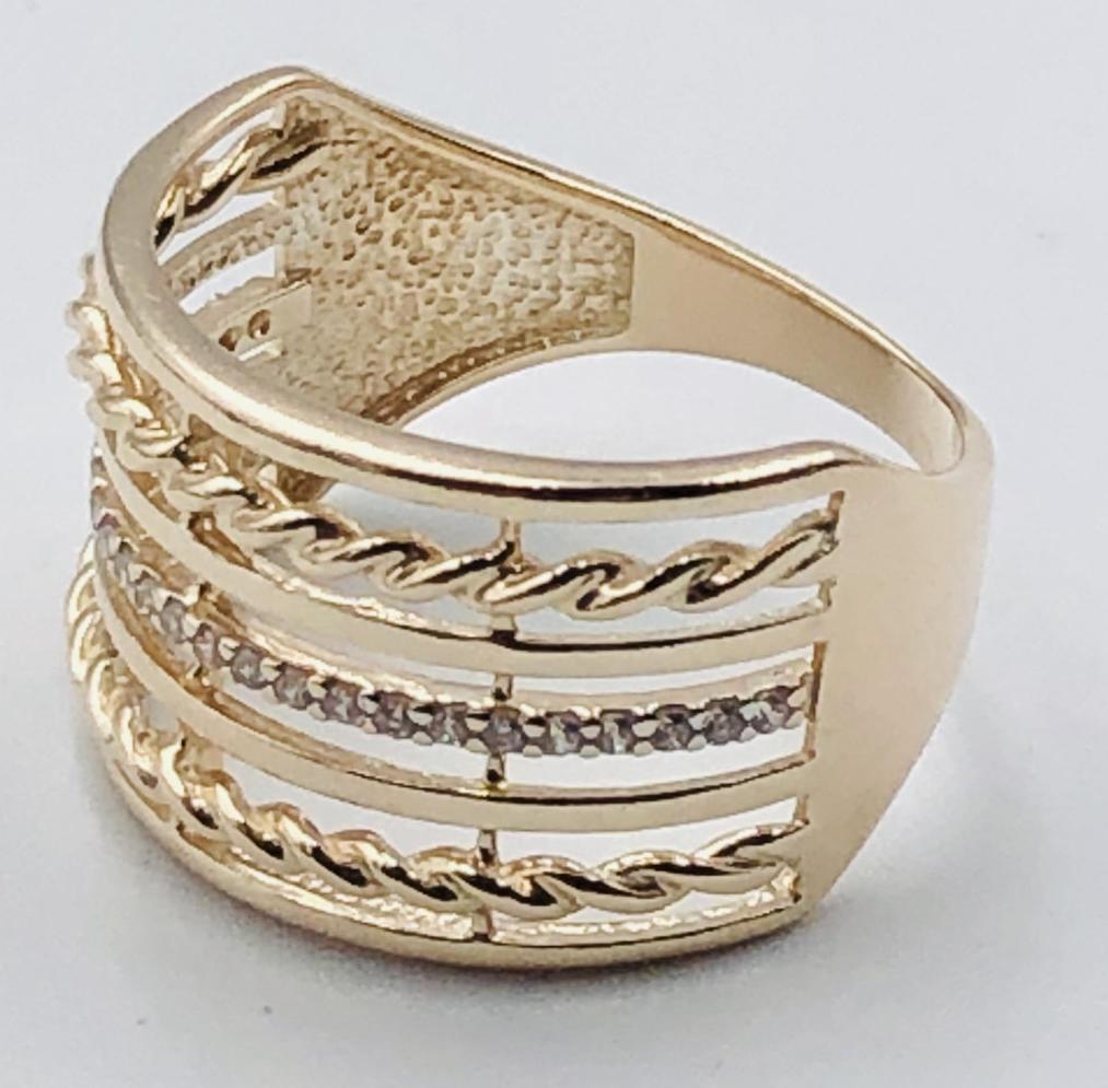 Кольцо из красного золота с цирконием (33724550)  1