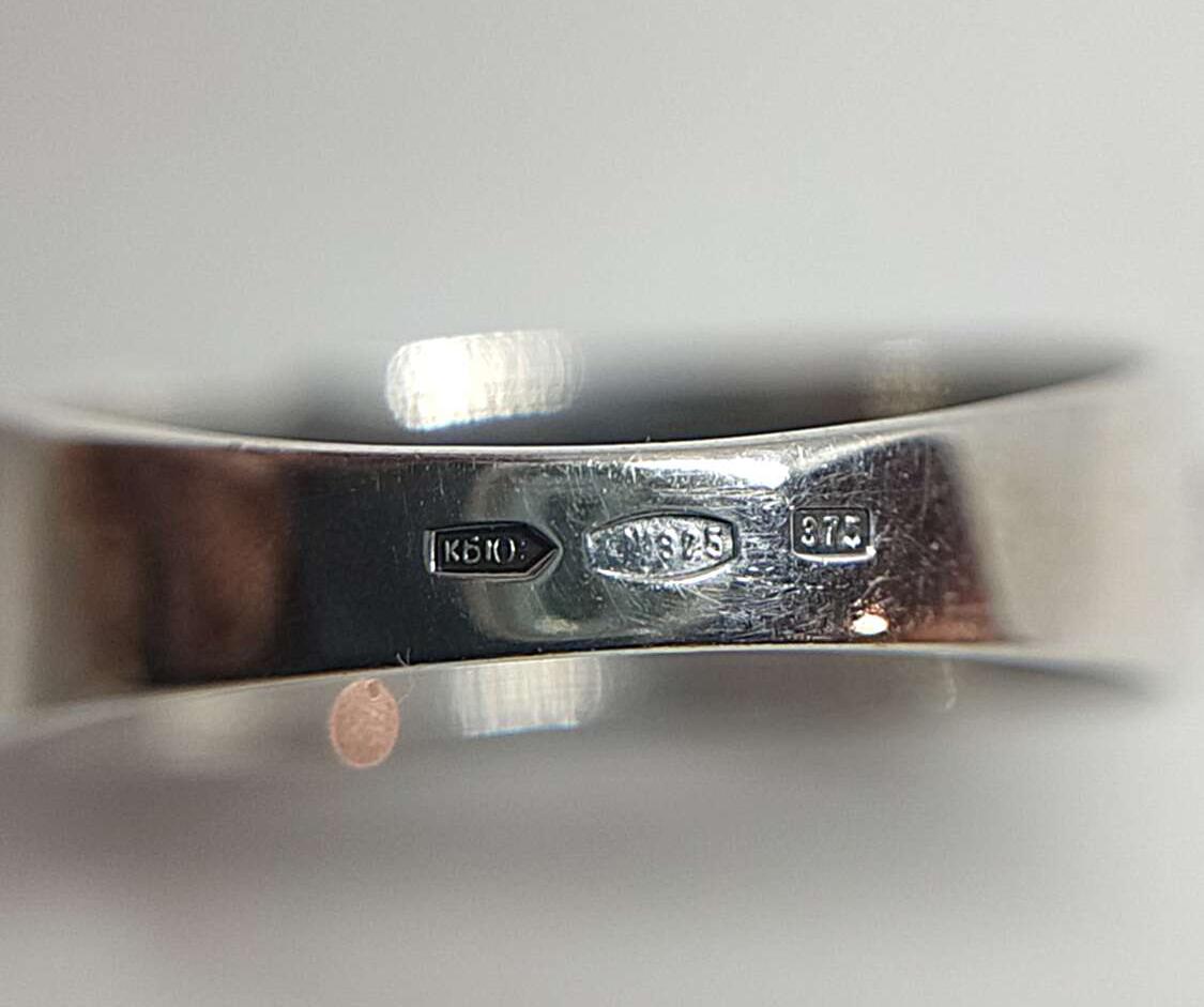 Серебряное кольцо с позолотой (31407028) 4