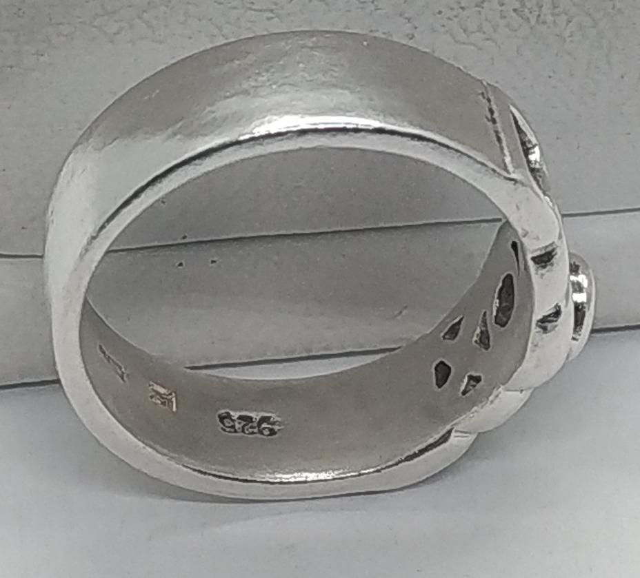 Серебряное кольцо с цирконием (30196030) 7
