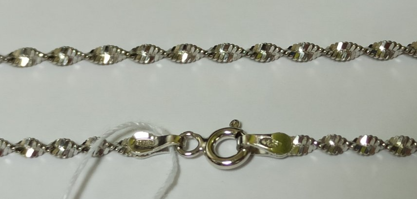 Срібний ланцюг з плетінням Фантазійне (29097949) 0