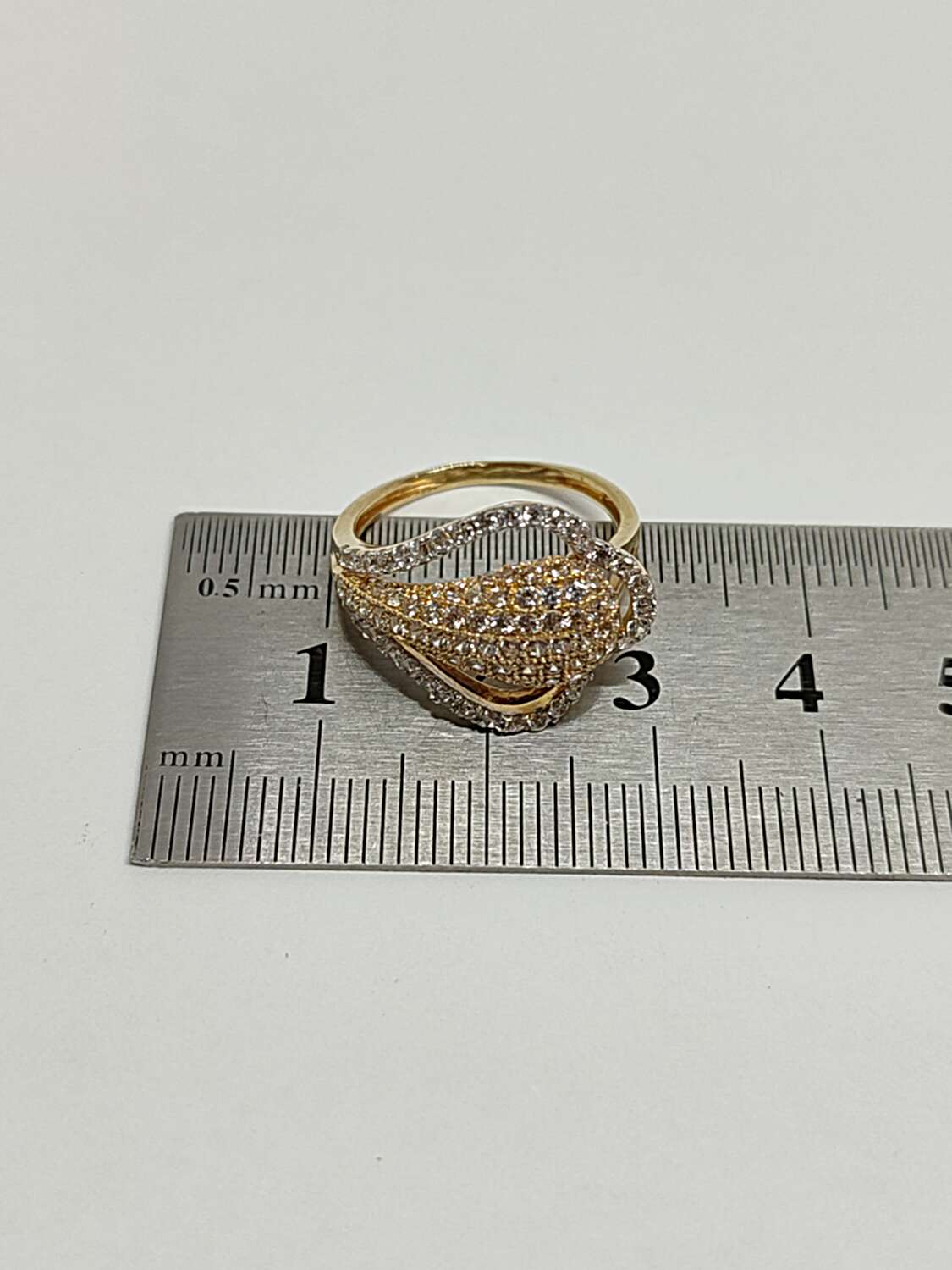 Кольцо из желтого золота с цирконием (32091546) 6