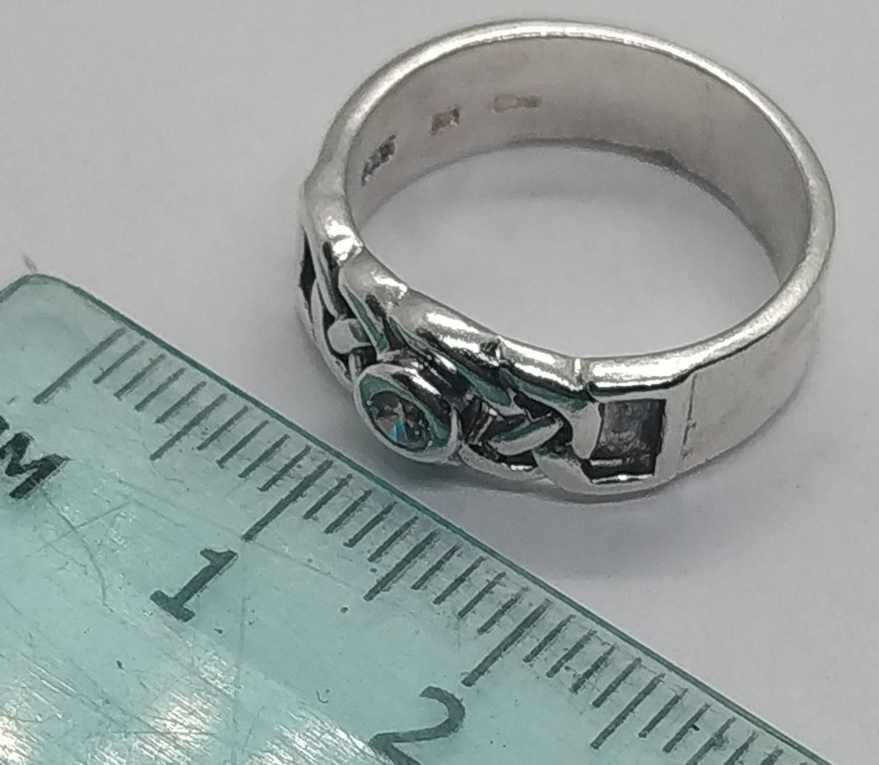 Серебряное кольцо с цирконием (30196030) 2