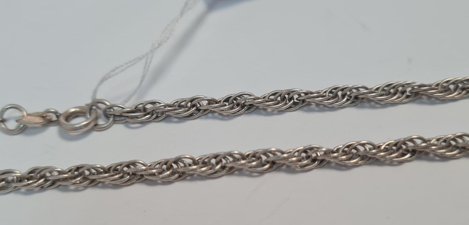 Серебряная цепь с плетением Кордовое (33959655) 3